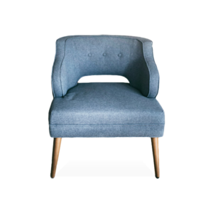 Accueil single blue fabric chair